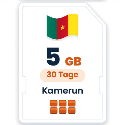 Kamerun eSIM – 5 GB, 30 Tage gültig