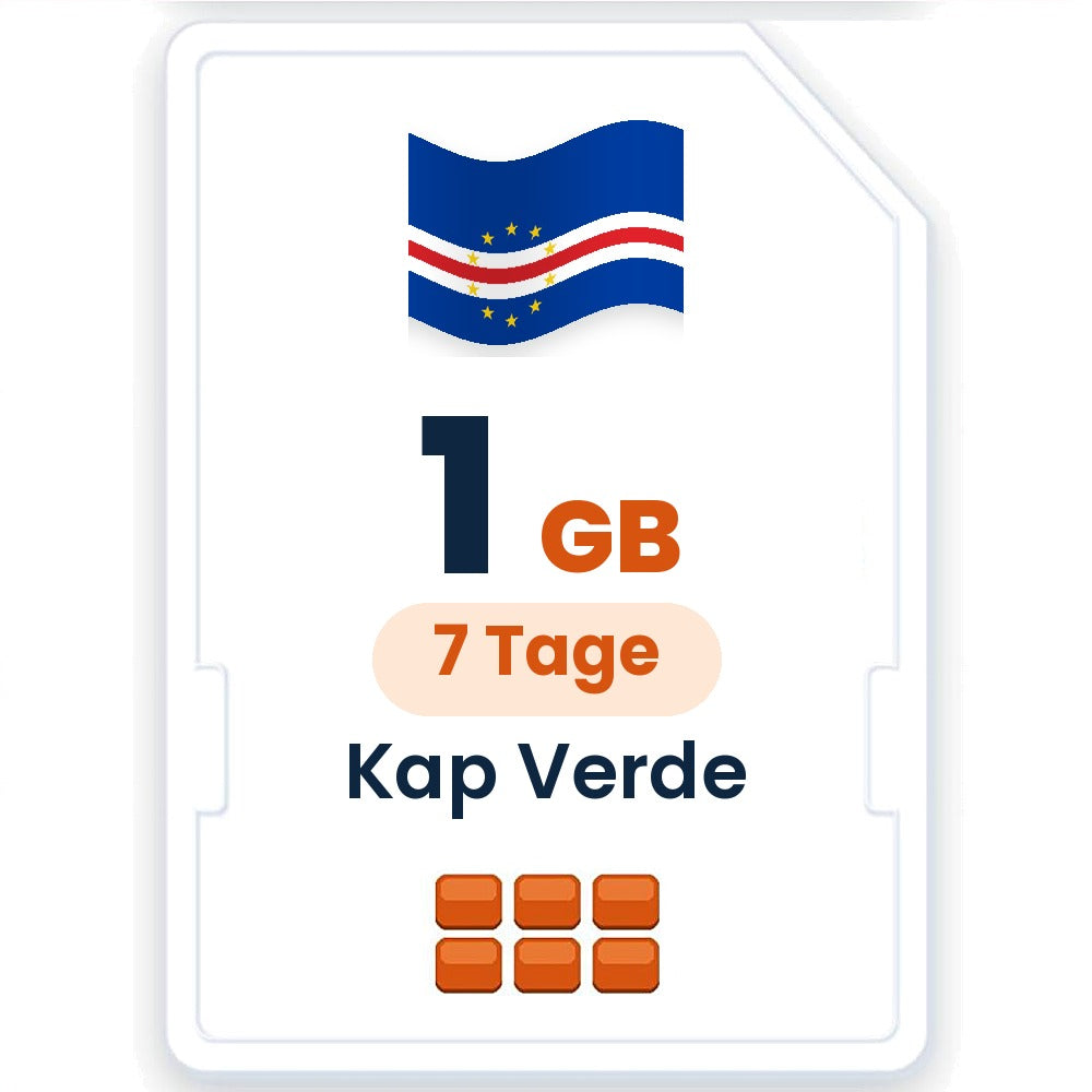 Kap Verde eSIM – 1 GB, 7 Tage gültig