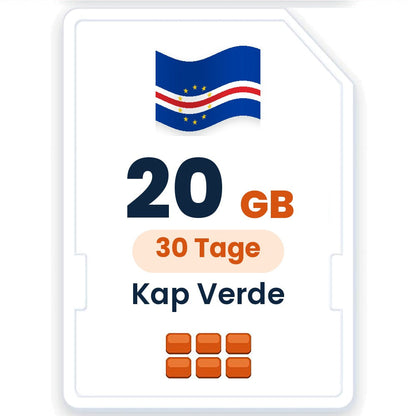 Kap Verde eSIM – 20 GB, 30 Tage gültig