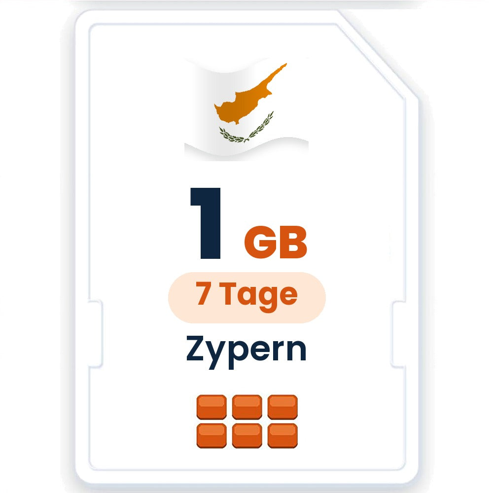 Zypern eSIM – 1 GB, 7 Tage gültig