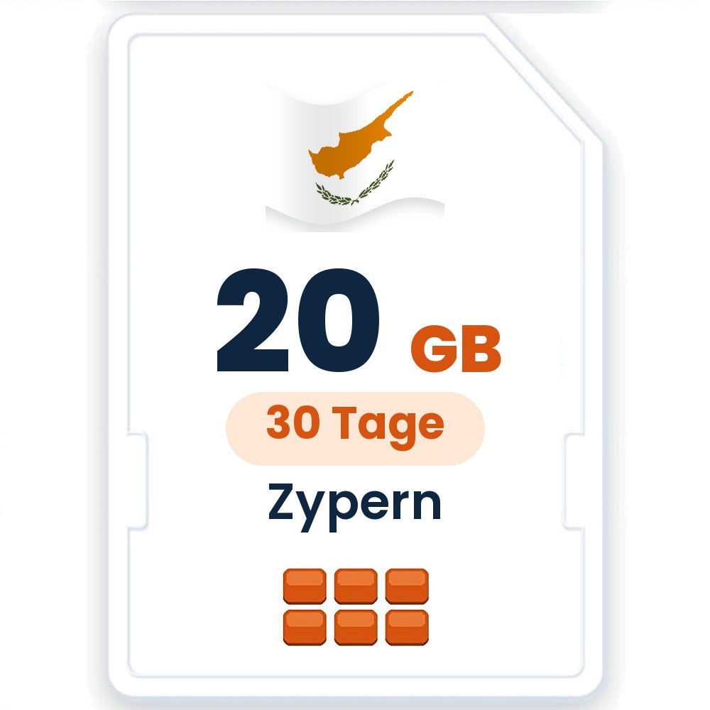 Zypern eSIM – 20 GB, 30 Tage gültig