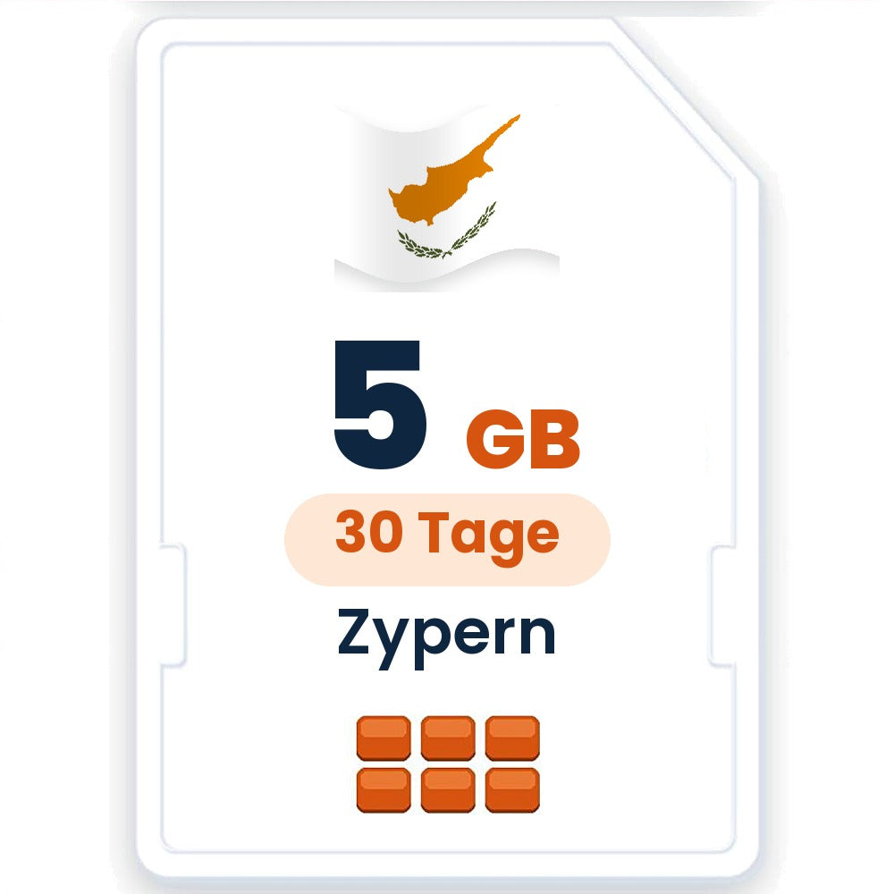 Zypern eSIM – 5 GB, 30 Tage gültig