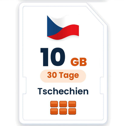 Tschechien eSIM – 10 GB, 30 Tage gültig