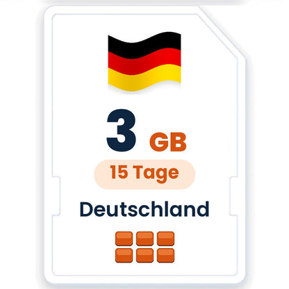 Deutschland eSIM – 3 GB, 15 Tage gültig