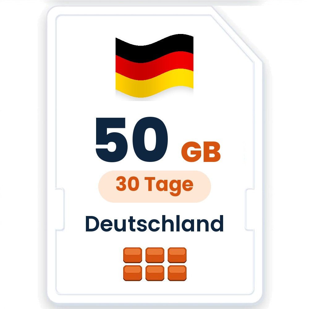 Deutschland eSIM – 50 GB, 30 Tage gültig