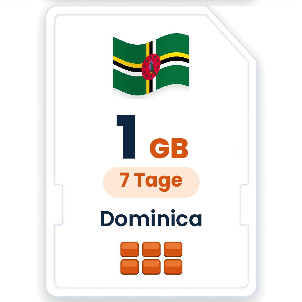 Dominica eSIM – 1 GB, 7 Tage gültig