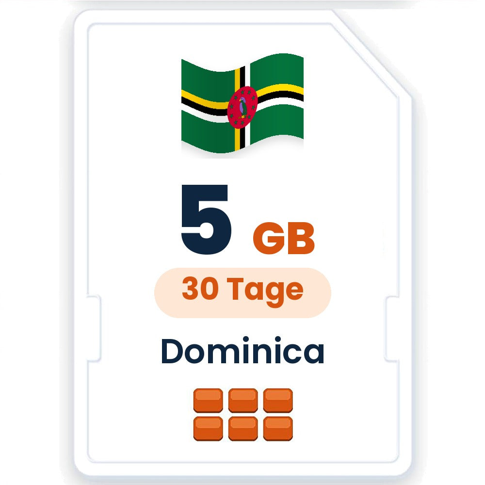 Dominica eSIM – 5 GB, 30 Tage gültig