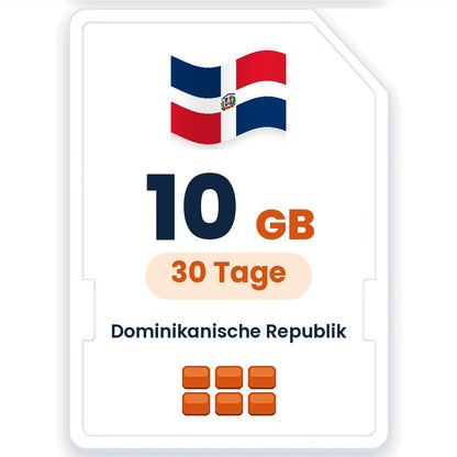 Dominikanische Republik eSIM – 10 GB, 30 Tage gültig