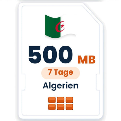 Algerien eSIM – 500 MB, 7 Tage gültig