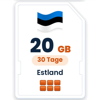 Estland eSIM – 20 GB, 30 Tage gültig