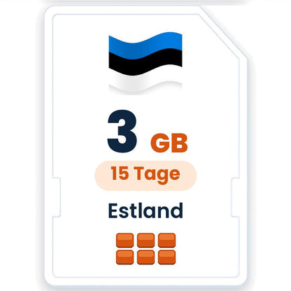 Estland eSIM – 3 GB, 15 Tage gültig