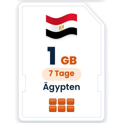 Ägypten eSIM – 1 GB, 7 Tage gültig