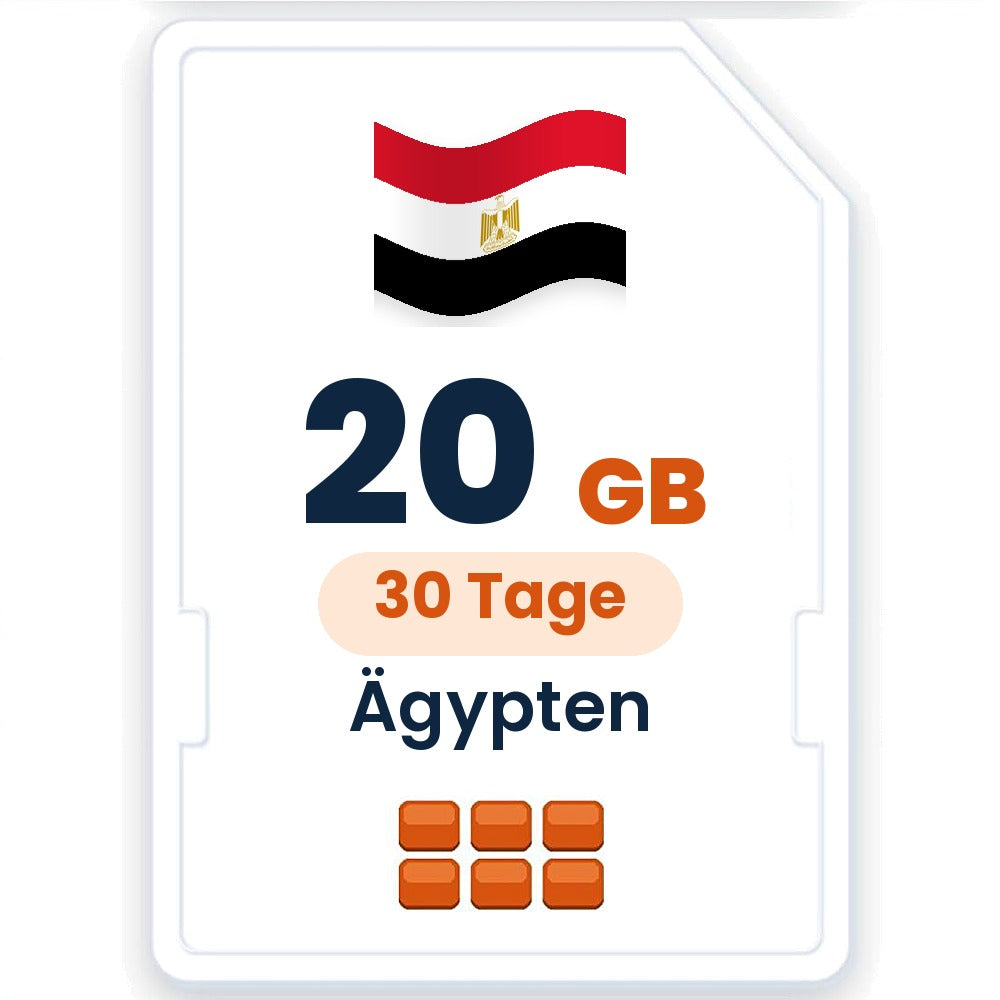 Ägypten eSIM – 20 GB, 30 Tage gültig