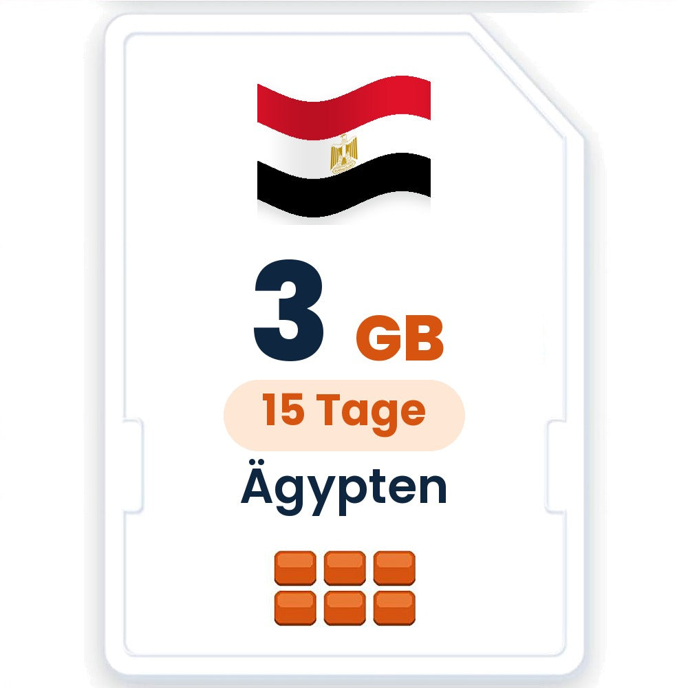 Ägypten eSIM – 3 GB, 15 Tage gültig