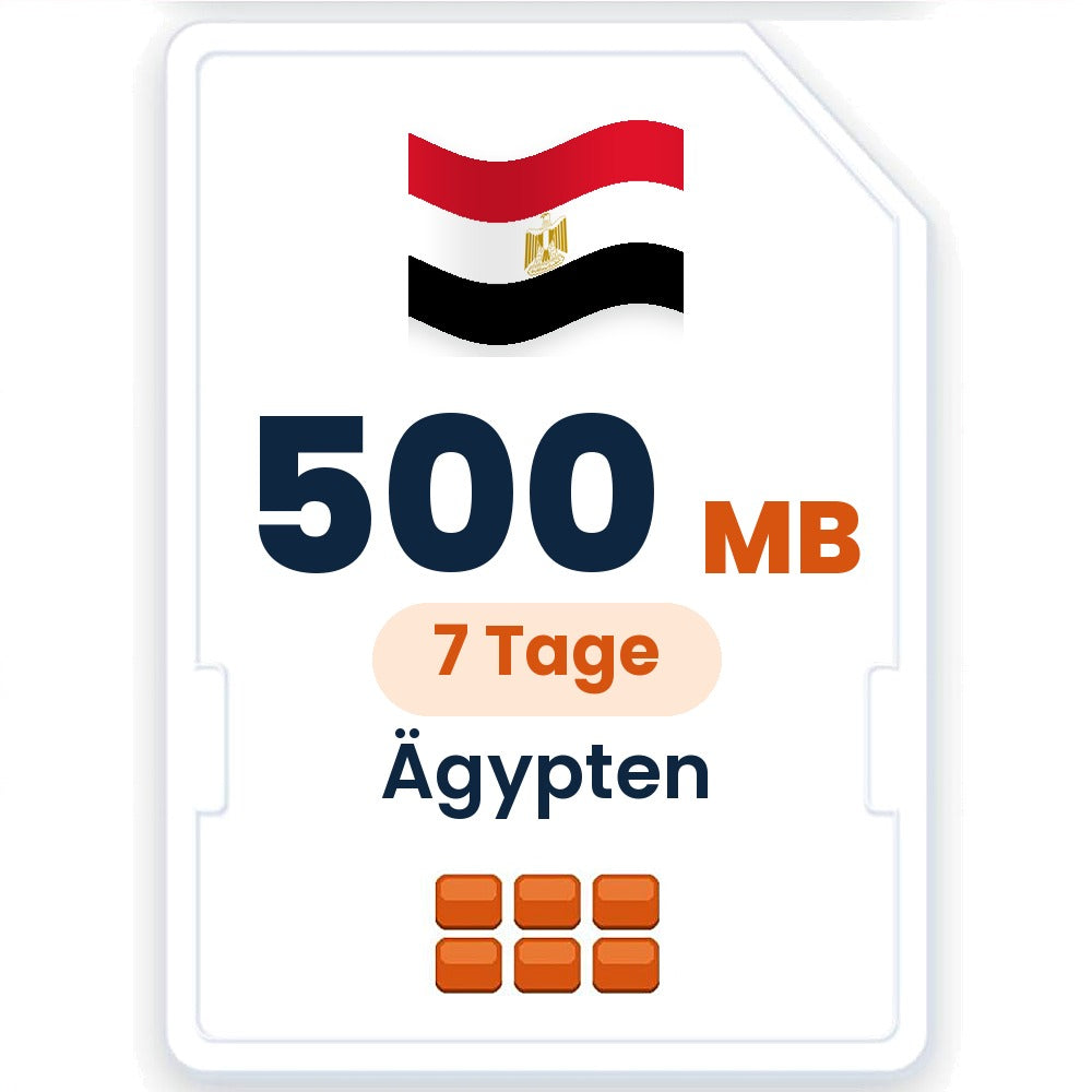Ägypten eSIM – 500 MB, 7 Tage gültig