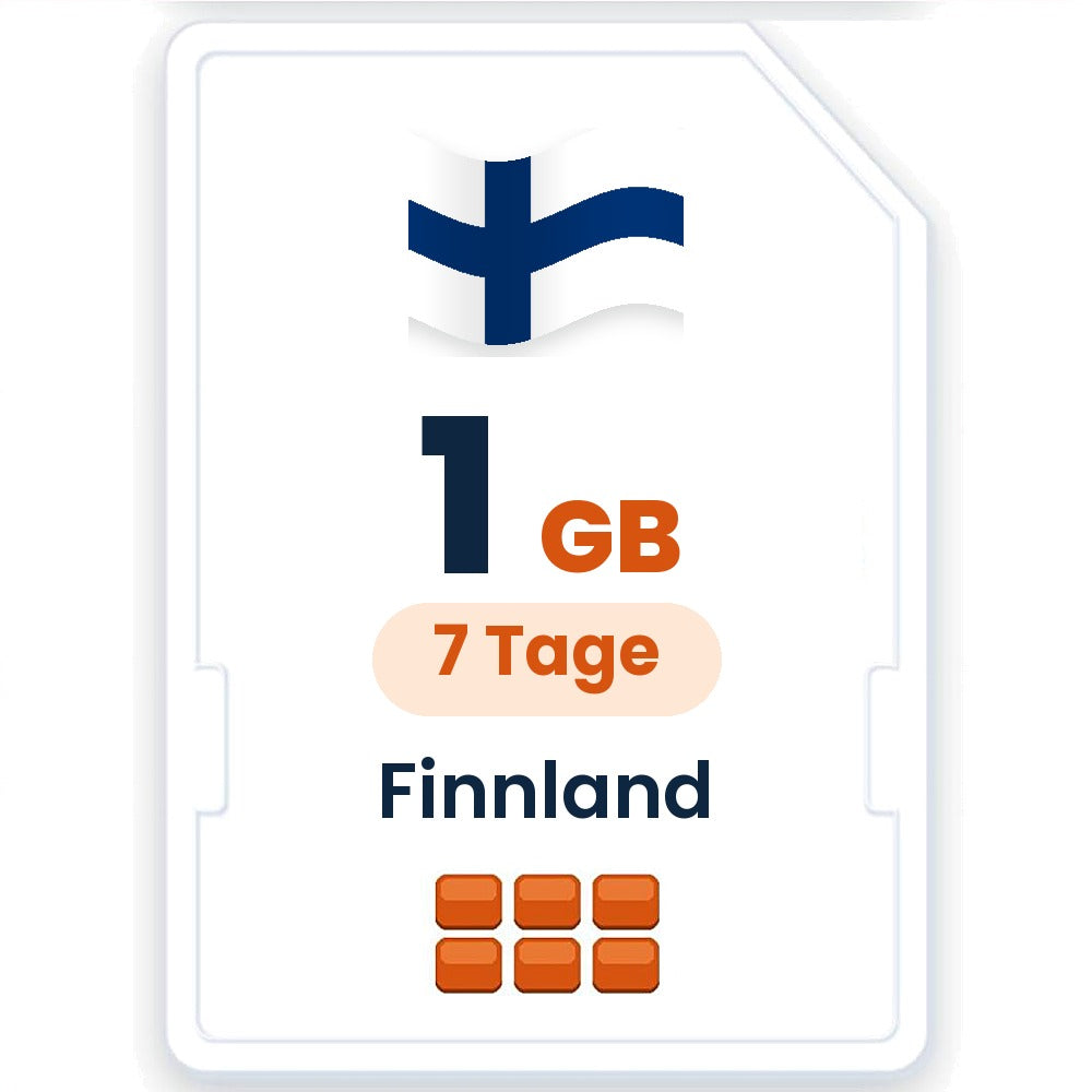 Finnland eSIM – 1 GB, 7 Tage gültig