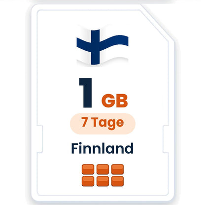 Finnland eSIM – 1 GB, 7 Tage gültig