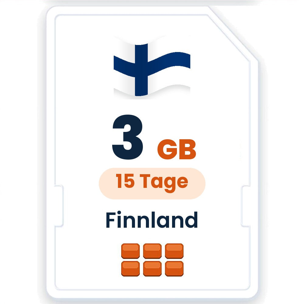 Finnland eSIM – 3 GB, 15 Tage gültig