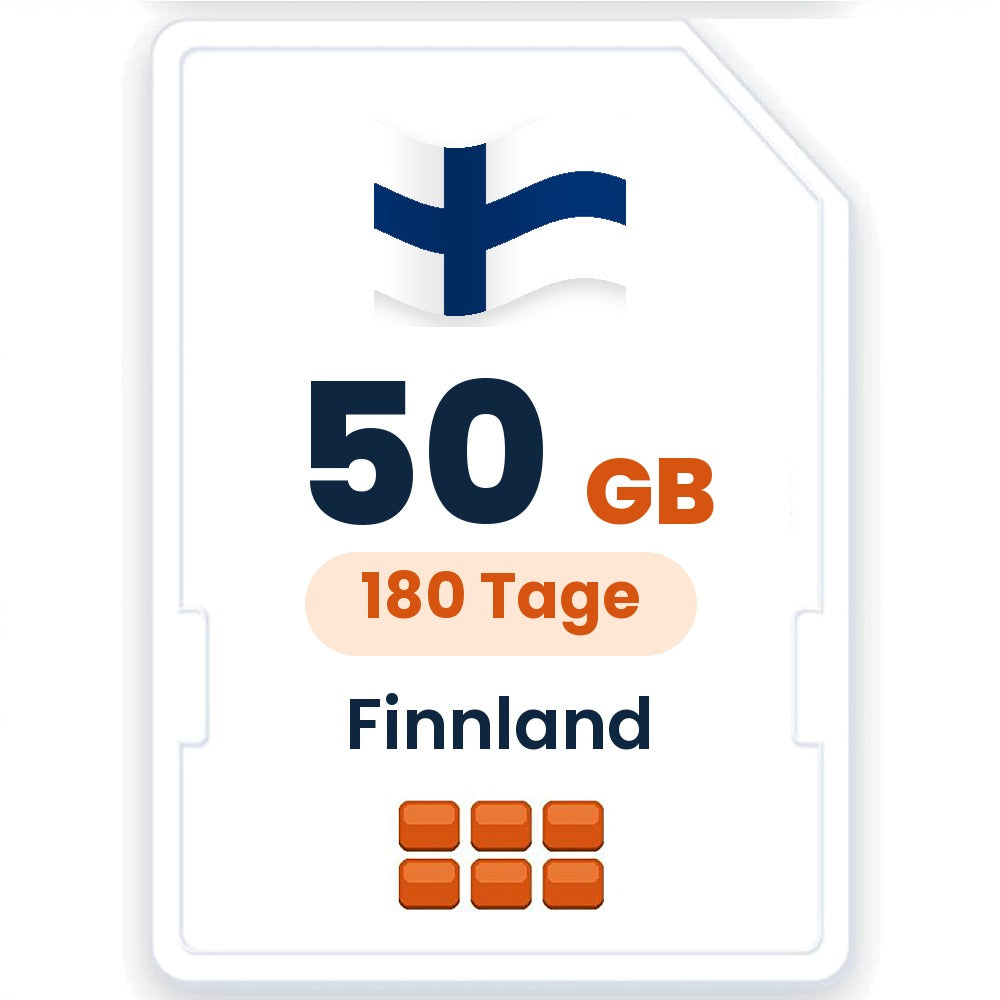Finnland eSIM – 50 GB, 180 Tage gültig