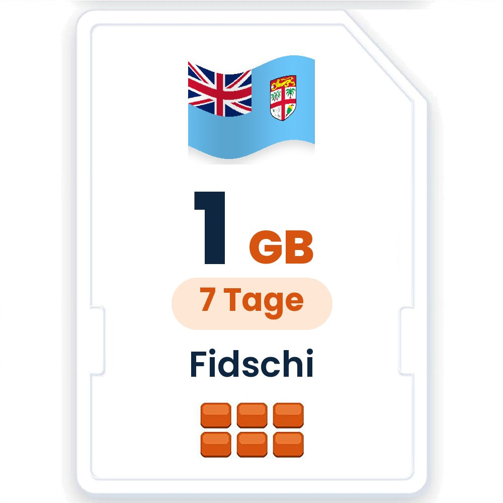 Fidschi eSIM – 1 GB, 7 Tage gültig