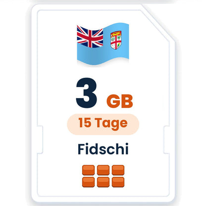 Fidschi eSIM – 3 GB, 15 Tage gültig