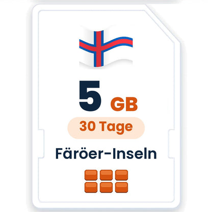 Färöer-Inseln eSIM – 5 GB, 30 Tage gültig