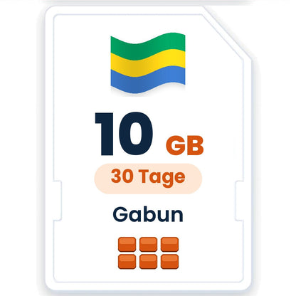 Gabun eSIM – 10 GB, 30 Tage gültig