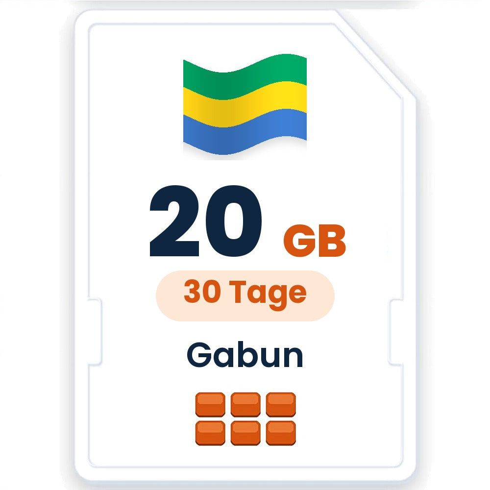 Gabun eSIM – 20 GB, 30 Tage gültig