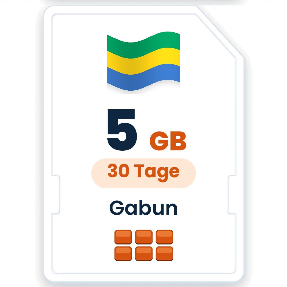 Gabun eSIM – 5 GB, 30 Tage gültig