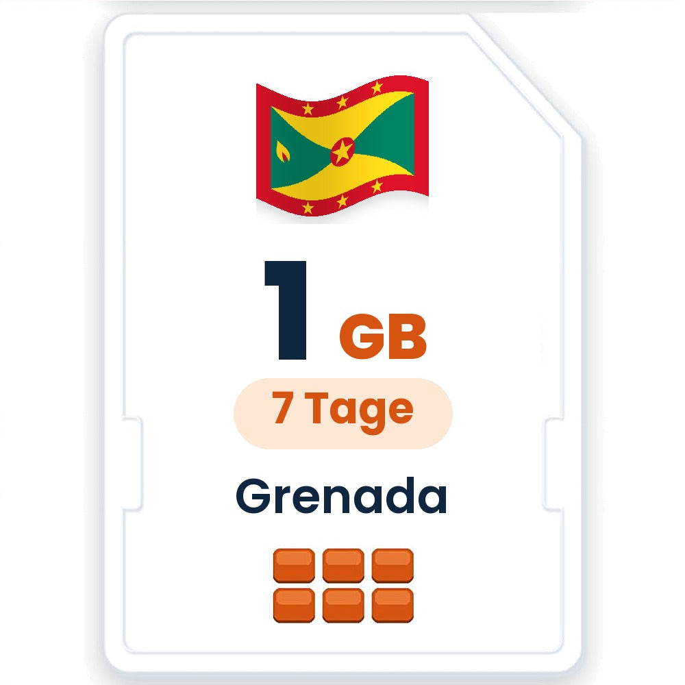 Grenada eSIM – 1 GB, 7 Tage gültig
