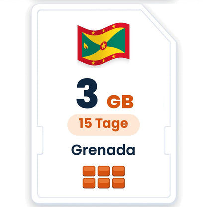 Grenada eSIM – 3 GB, 15 Tage gültig