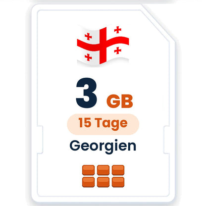 Georgien eSIM – 3 GB, 15 Tage gültig