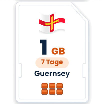 Guernsey eSIM – 1 GB, 7 Tage gültig