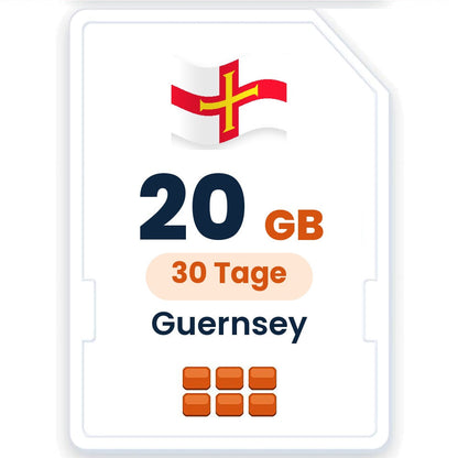 Guernsey eSIM – 20 GB, 30 Tage gültig