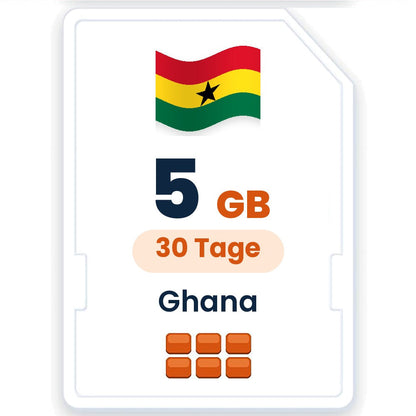 Ghana eSIM – 5 GB, 30 Tage gültig