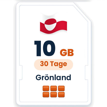 Grönland eSIM – 10 GB, 30 Tage gültig