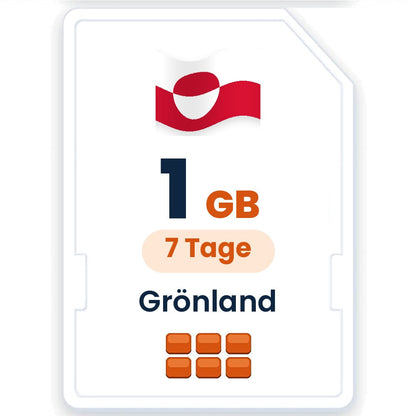 Grönland eSIM – 1 GB, 7 Tage gültig