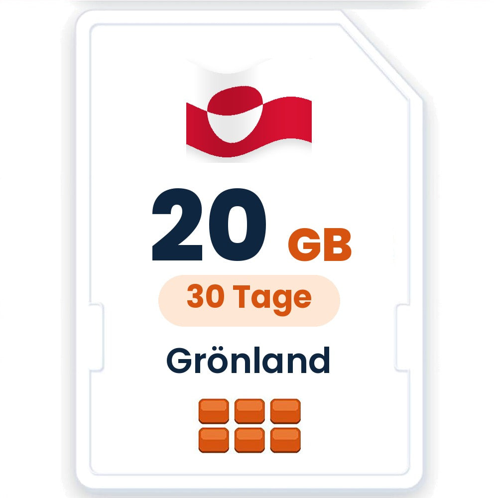 Grönland eSIM – 20 GB, 30 Tage gültig