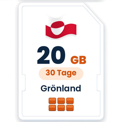Grönland eSIM – 20 GB, 30 Tage gültig