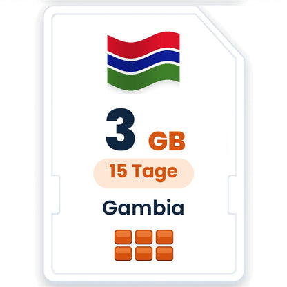 Gambia eSIM – 3 GB, 15 Tage gültig