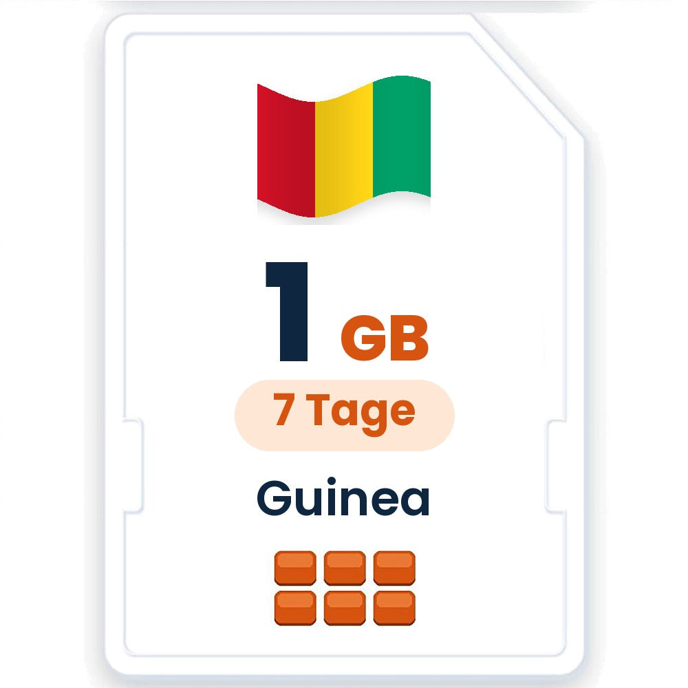 Guinea eSIM – 1 GB, 7 Tage gültig
