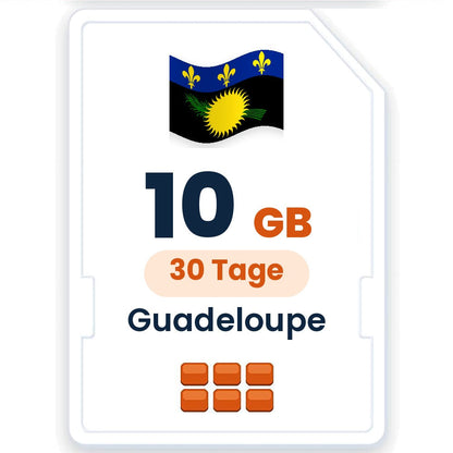 Guadeloupe eSIM – 10 GB, 30 Tage gültig