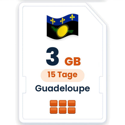 Guadeloupe eSIM – 3 GB, 15 Tage gültig