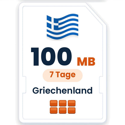 Griechenland eSIM – 100 MB, 7 Tage gültig