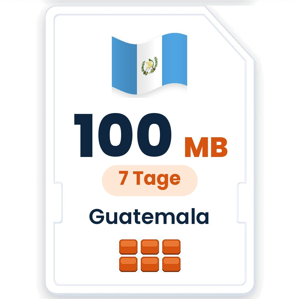Guatemala eSIM – 100 MB, 7 Tage gültig