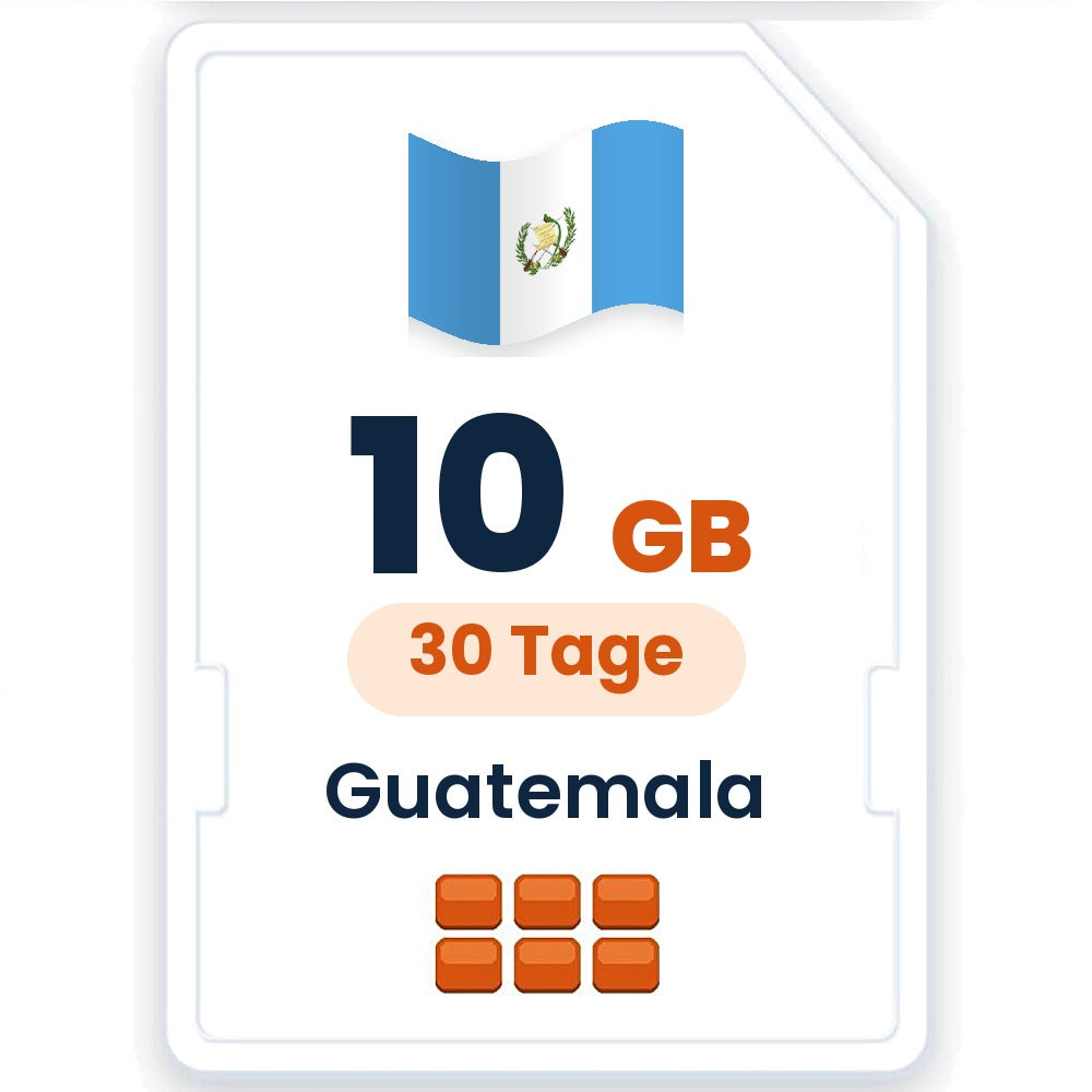 Guatemala eSIM – 10 GB, 30 Tage gültig