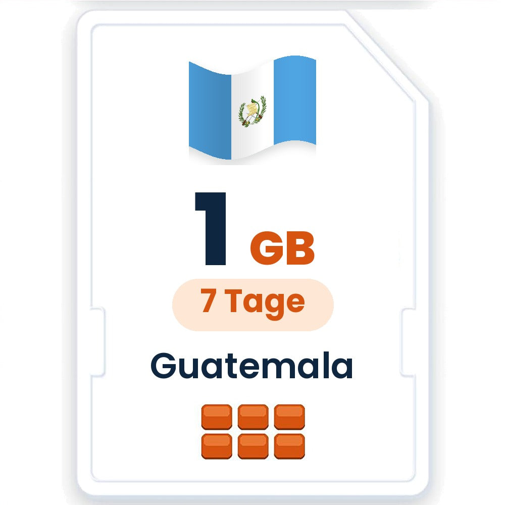 Guatemala eSIM – 1 GB, 7 Tage gültig