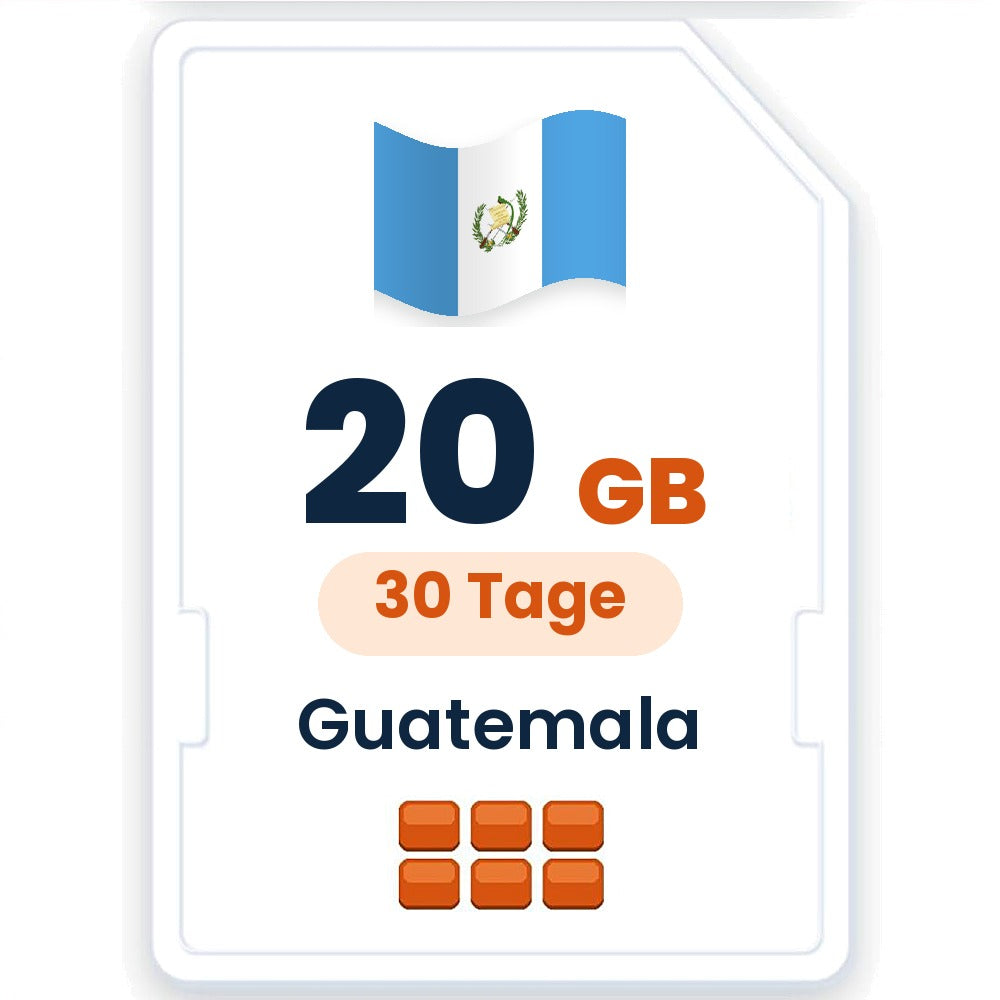 Guatemala eSIM – 20 GB, 30 Tage gültig