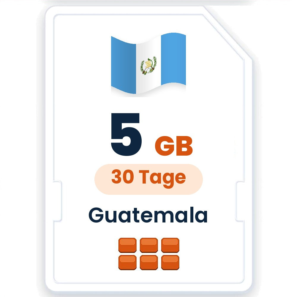 Guatemala eSIM – 5 GB, 30 Tage gültig
