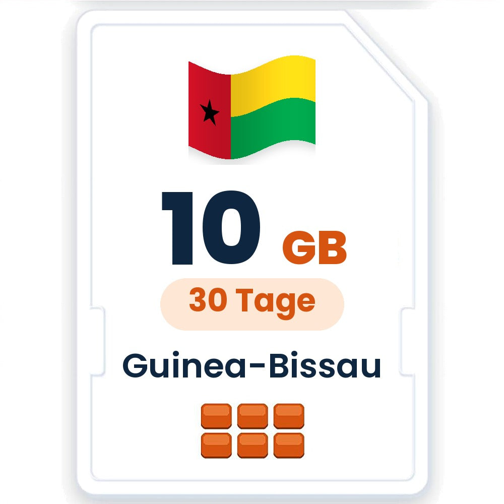 Guinea-Bissau eSIM – 10 GB, 30 Tage gültig
